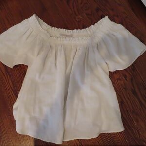 Women’s size medium boho chic Off-Shoulder White Top